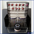 Black Rotating Customerized Acrylic Lipstick Holder with Logo